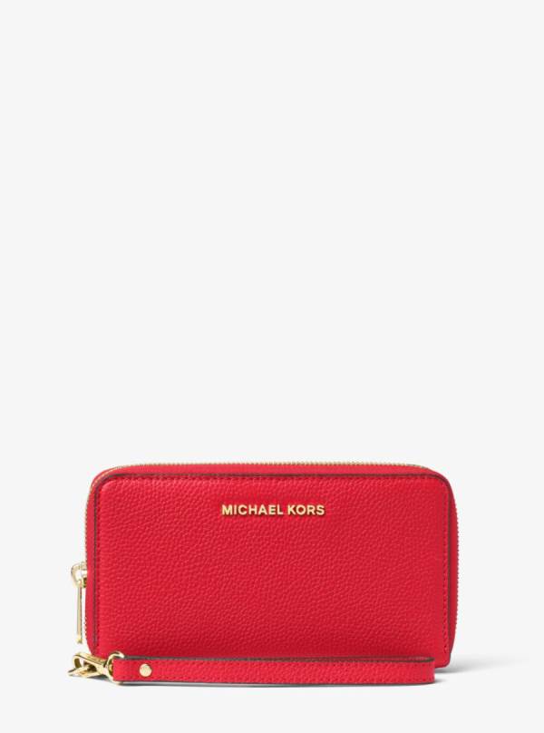 Damske Penazenky Michael Kors Large Leather Smartphone Wristlet Svetlo Červené - Doplnky Michael Kors Slevy | RWJIS-2361